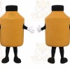 Brown Bottle Mascot Costume with Custom Logo