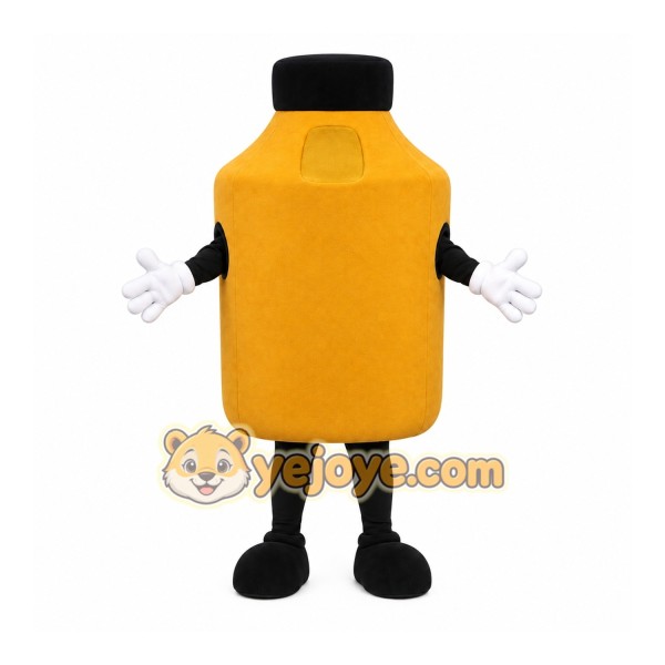 Brown Bottle Mascot Costume with Custom Logo Brown Bottle Mascot Costume with Custom Logo