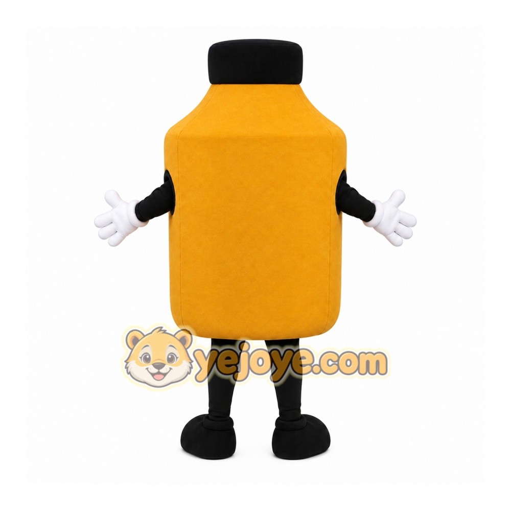 Brown Bottle Mascot Costume with Custom Logo Brown Bottle Mascot Costume with Custom Logo