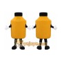 Brown Bottle Mascot Costume with Custom Logo