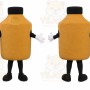 Brown Bottle Mascot Costume with Custom Logo