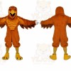Orange Bird Mascot Costume with Custom Logo