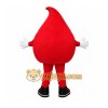Red Drop Mascot Costume with Custom Logo