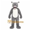 Gray Lynx Mascot Costume with Custom Logo Gray Lynx Mascot Costume with Custom Logo