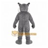 Gray Lynx Mascot Costume with Custom Logo Gray Lynx Mascot Costume with Custom Logo
