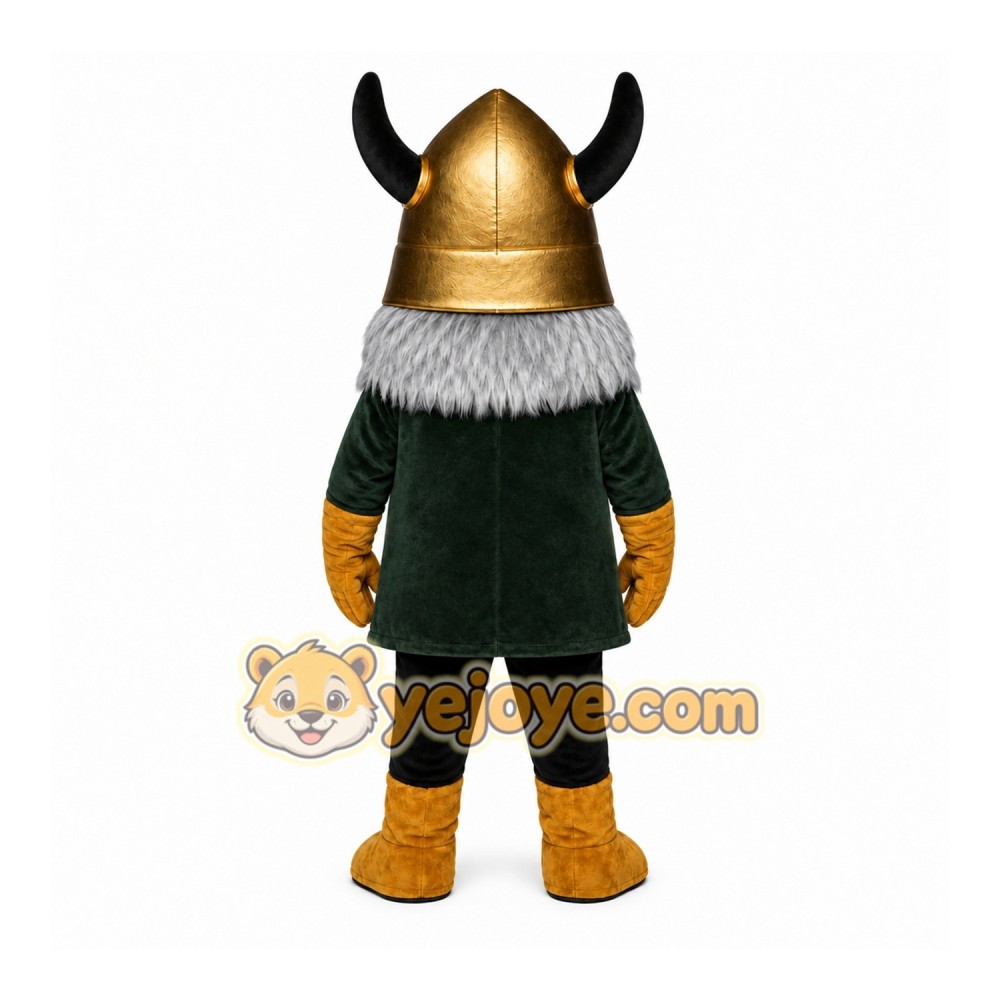 Black Viking Mascot Costume with Custom Logo Black Viking Mascot Costume with Custom Logo
