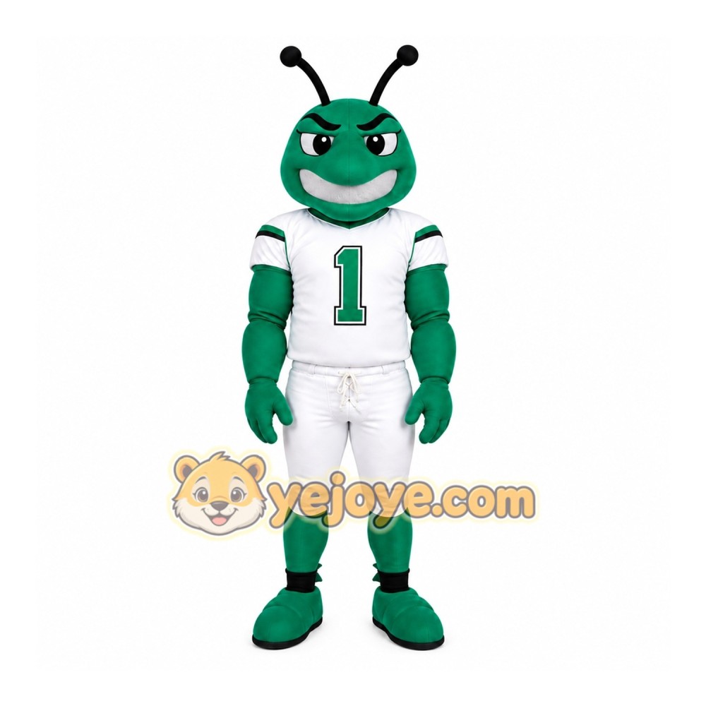 Green Insect Mascot Costume with Custom Logo Green Insect Mascot Costume with Custom Logo