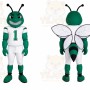 Green Insect Mascot Costume with Custom Logo