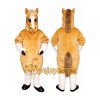 Brown Horse Mascot Costume with Custom Logo