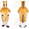 Brown Horse Mascot Costume with Custom Logo