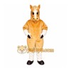 Brown Horse Mascot Costume with Custom Logo