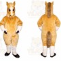Brown Horse Mascot Costume with Custom Logo