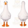 White Bird Mascot Costume with Custom Logo