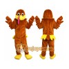Brown Bird Mascot Costume with Custom Logo