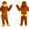 Brown Bird Mascot Costume with Custom Logo