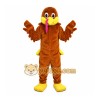 Brown Bird Mascot Costume with Custom Logo