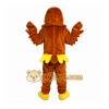 Brown Bird Mascot Costume with Custom Logo