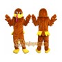Brown Bird Mascot Costume with Custom Logo