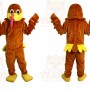 Brown Bird Mascot Costume with Custom Logo
