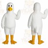 White Bird Mascot Costume with Custom Logo