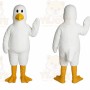 White Bird Mascot Costume with Custom Logo