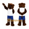 Brown Bear Mascot Costume with Custom Logo Brown Bear Mascot Costume with Custom Logo
