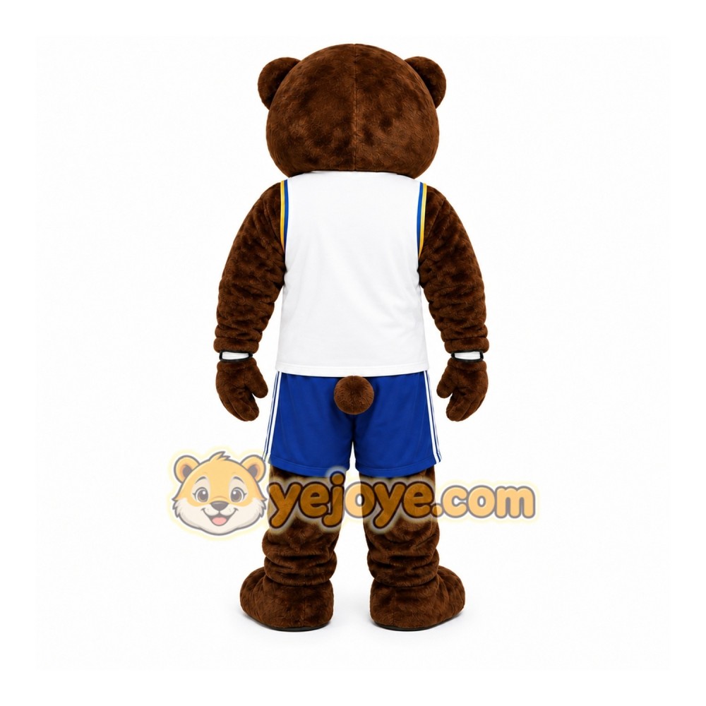 Brown Bear Mascot Costume with Custom Logo Brown Bear Mascot Costume with Custom Logo