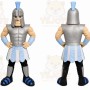Gray Roman Warrior Mascot Costume with Custom Logo