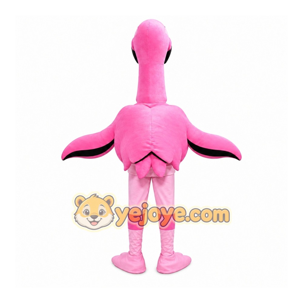 Pink Flamingo Mascot Costume with Custom Logo Pink Flamingo Mascot Costume with Custom Logo