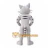 Gray Cat Mascot Costume with Custom Logo Gray Cat Mascot Costume with Custom Logo