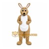 Tan Kangaroo Mascot Costume with Custom Logo