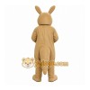 Tan Kangaroo Mascot Costume with Custom Logo