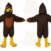 Brown Bird Mascot Costume with Custom Logo