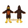 Brown Bird Mascot Costume with Custom Logo