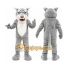 Gray Tiger Mascot Costume with Custom Logo Gray Tiger Mascot Costume with Custom Logo