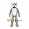 Gray Tiger Mascot Costume with Custom Logo Gray Tiger Mascot Costume with Custom Logo