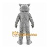 Gray Tiger Mascot Costume with Custom Logo Gray Tiger Mascot Costume with Custom Logo