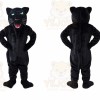 Black Panther Mascot Costume with Custom Logo