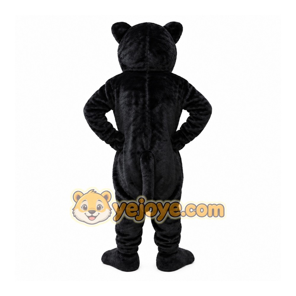 Black Panther Mascot Costume with Custom Logo Black Panther Mascot Costume with Custom Logo
