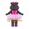 Black Hippo Mascot Costume with Custom Logo