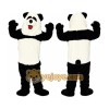 Black Panda Mascot Costume with Custom Logo Black Panda Mascot Costume with Custom Logo