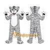White Tiger Mascot Costume with Custom Logo White Tiger Mascot Costume with Custom Logo