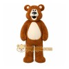 Brown Bear Mascot Costume with Custom Logo