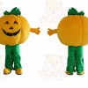 Orange Pumpkin Mascot Costume with Custom Logo