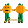 Orange Pumpkin Mascot Costume with Custom Logo