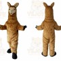Brown Llama Mascot Costume with Custom Logo