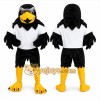 Black Eagle Mascot Costume with Custom Logo Black Eagle Mascot Costume with Custom Logo