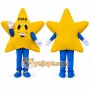 Yellow Star Mascot Costume with Custom Logo