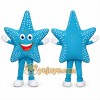 Blue Star Mascot Costume with Custom Logo Blue Star Mascot Costume with Custom Logo