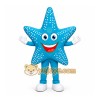 Blue Star Mascot Costume with Custom Logo Blue Star Mascot Costume with Custom Logo